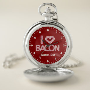 I Love Bacon Pocket Watch