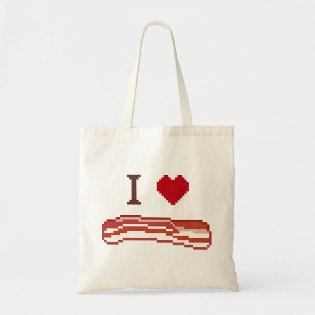 I Love Bacon Tote Bag (Front)