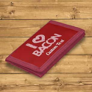 I Love Bacon Tri-fold Wallet