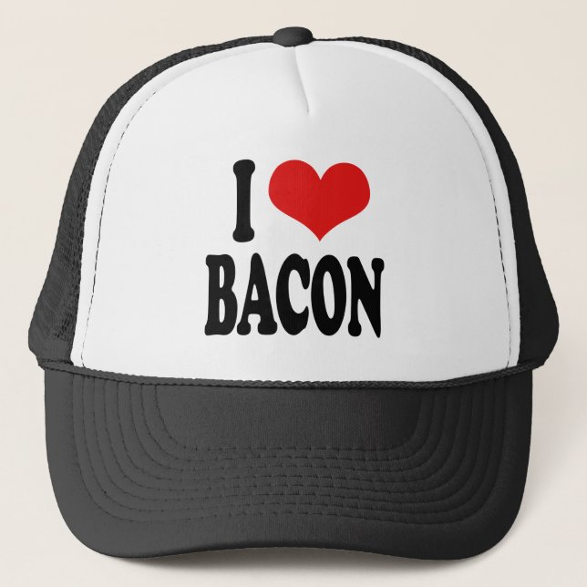 I Love Bacon Trucker Hat (Front)