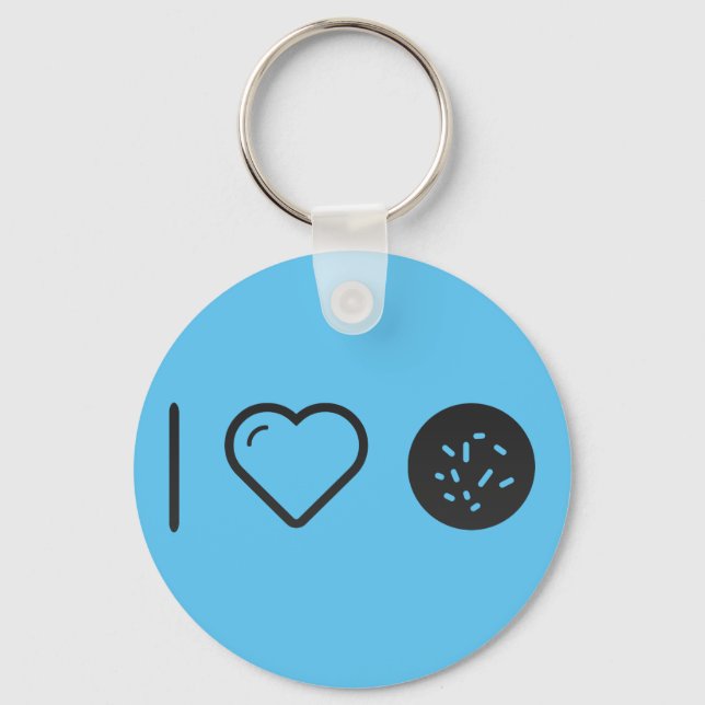 I Love bacteria Keychain (Front)