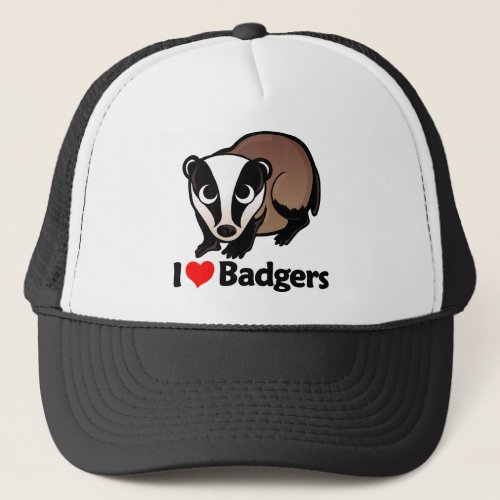 I Love Badgers Trucker Hat