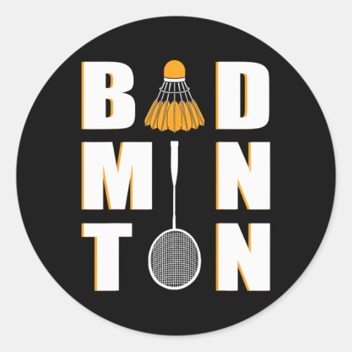I Love Badminton - Badminton  Classic Round Sticker