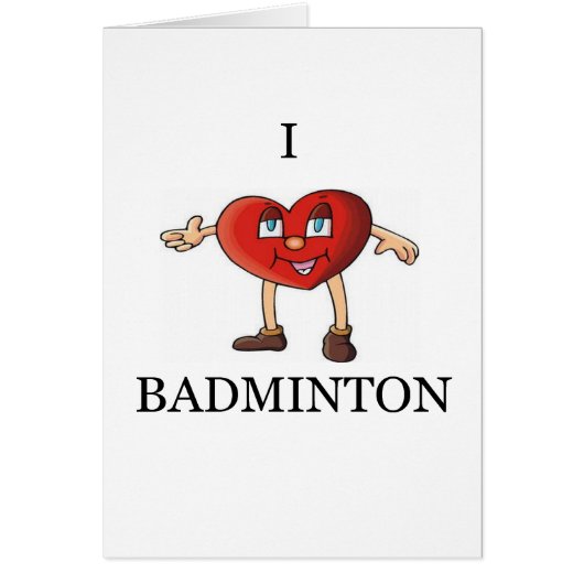 i love badminton cards (Front)