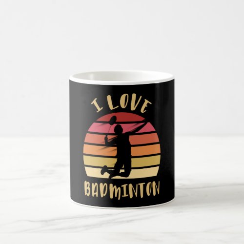 I Love Badminton Jump Smash Coffee Mug