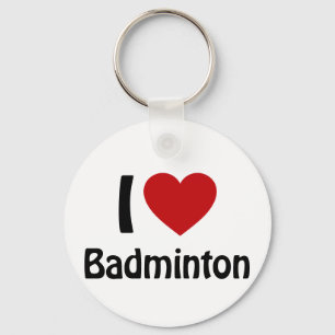 I love Badminton Keychain