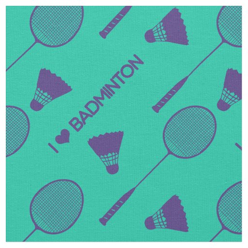 I love badminton on minty green fabric