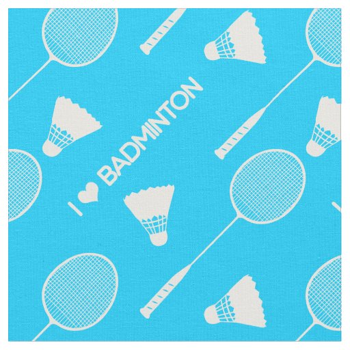 I love badminton on sky blue fabric
