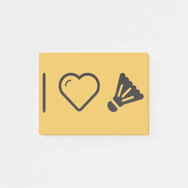 I Love badminton Post-it Notes (Front)
