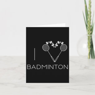 I Love Badminton Team Player Coach Card