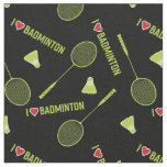 I love badminton with rackets on black fabric