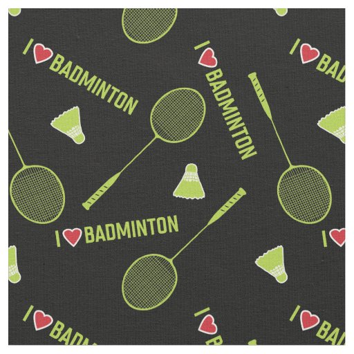 I love badminton with rackets on black fabric