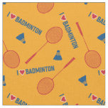 I love badminton with rackets on orange fabric