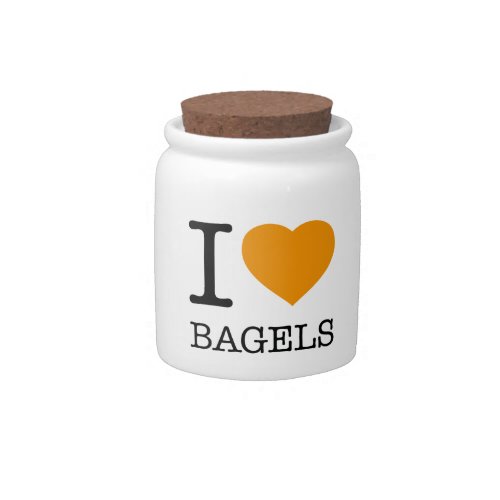 I LOVE BAGELS CANDY JAR