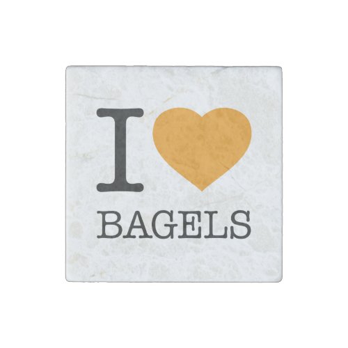 I LOVE BAGELS STONE MAGNET