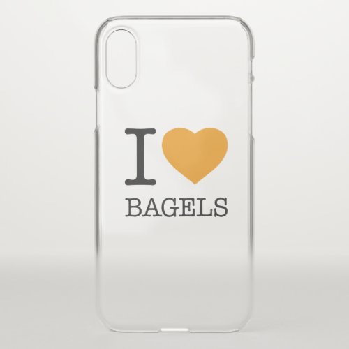 I LOVE BAGELS iPhone X CASE