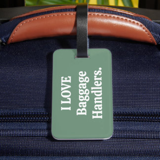 I love baggage handlers baggage tag pink