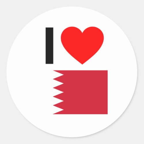 i love bahrain classic round sticker