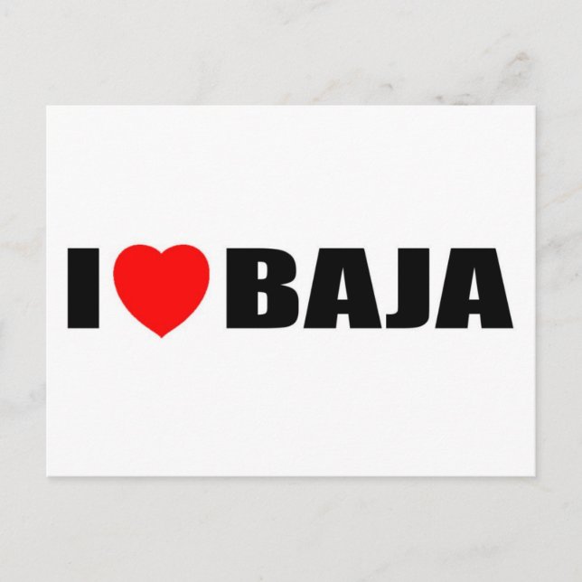 I Love Baja Postcard (Front)