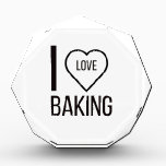 I LOVE BAKING ACRYLIC AWARD<br><div class="desc">Heart,  I Love,  Cool,  Valentine's Day,  Funny,  Marriage,  Fun,  Romantic</div>