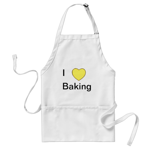 I Love Baking Adult Apron (Front)