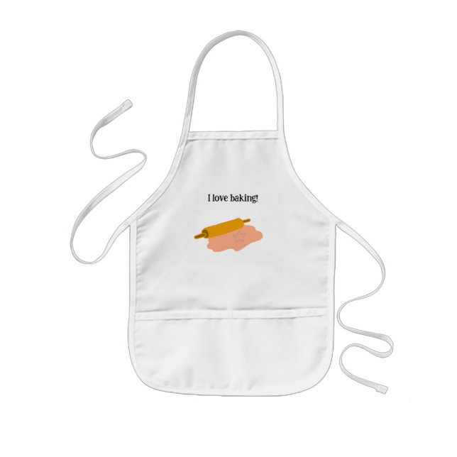 I Love Baking Kids' Apron (Front)