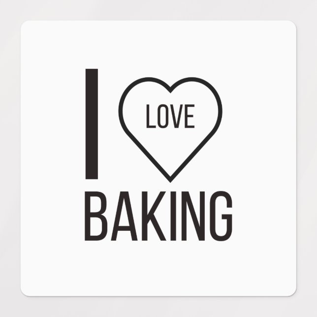 I LOVE BAKING LABELS (Design 1)