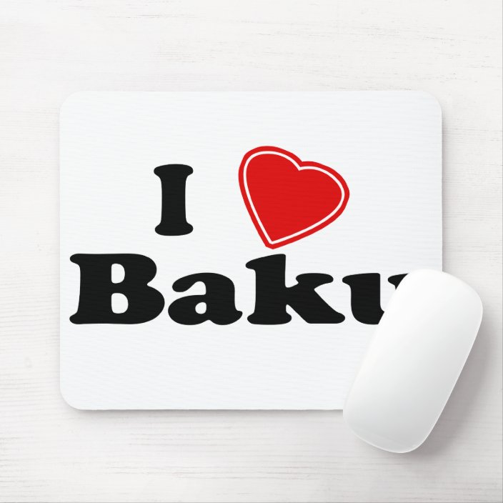 I Love Baku Mouse Pad