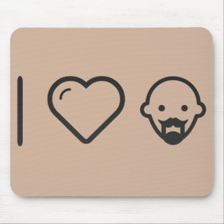 I Love Bald Men Mouse Pad