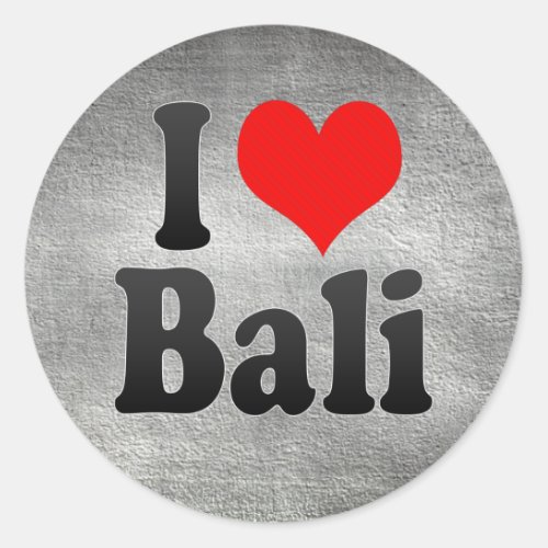 I Love Bali India Mera Pyar Bali India Classic Round Sticker