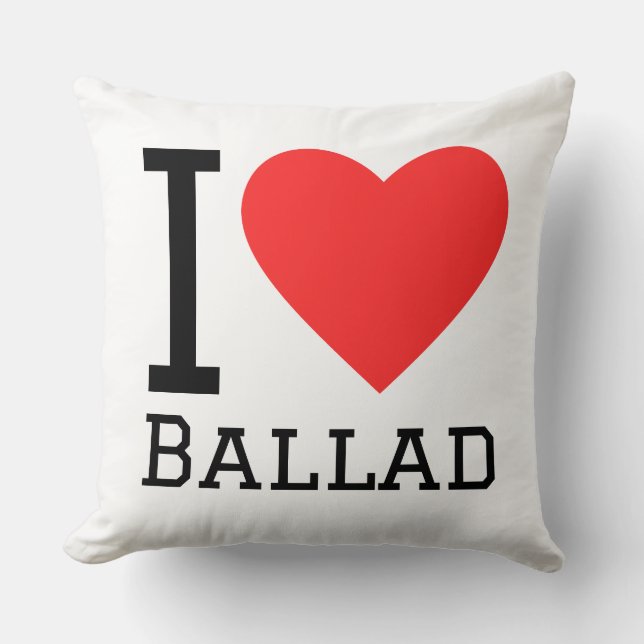 I love ballad throw pillow (Front)