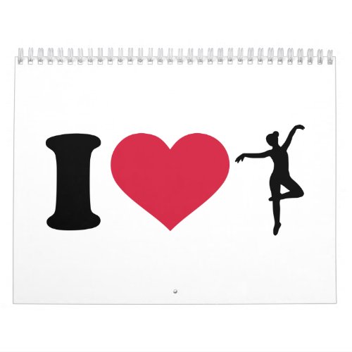 I love Ballerina dancing Calendar