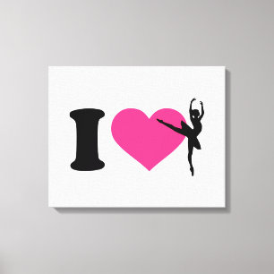 I love ballet ballerina canvas print