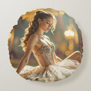 I LOVE BALLET - BALLET & DANCE ROUND PILLOW