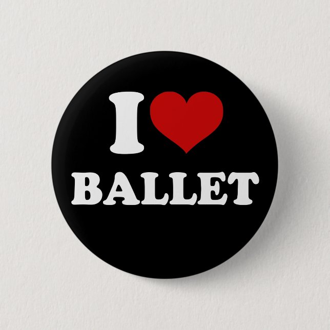 I Love Ballet Button (Front)