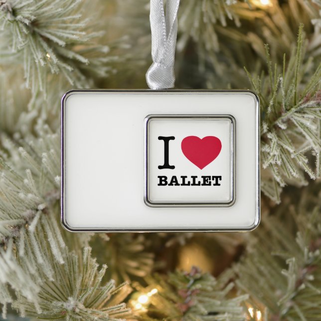 I LOVE BALLET CHRISTMAS ORNAMENT (Tree)