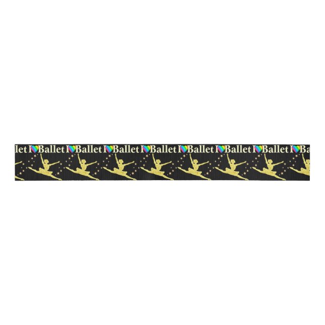 I LOVE BALLET DESIGN GROSGRAIN RIBBON (Front)