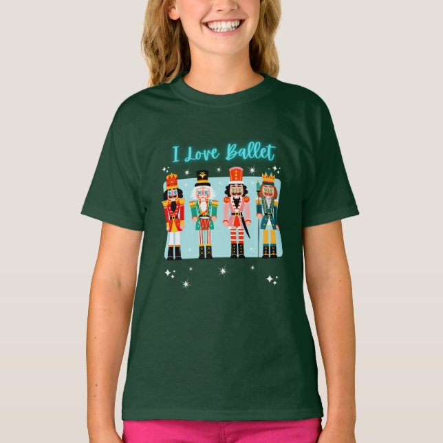 I Love Ballet Nutcrackers Kid's Basic T-shirt (Front)