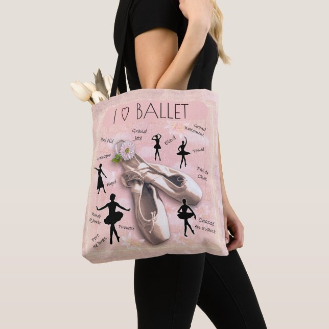 I Love Ballet Tote Bag (Close Up)