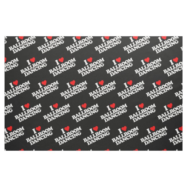 I LOVE BALLROOM DANCING FABRIC (Fat Quarter)