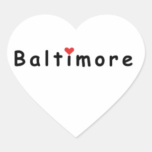 I love Baltimore Heart Sticker