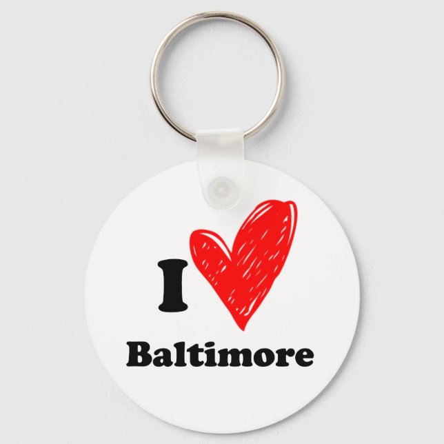 I love Baltimore Keychain (Front)