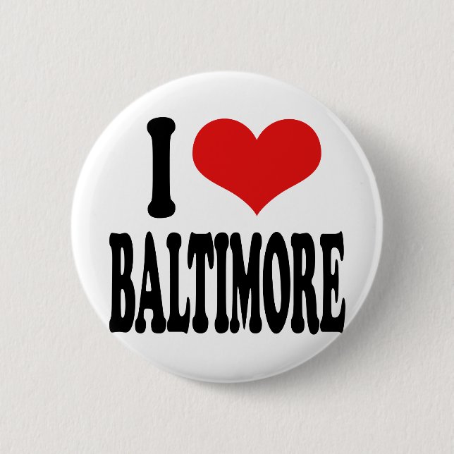 I Love Baltimore Pinback Button (Front)