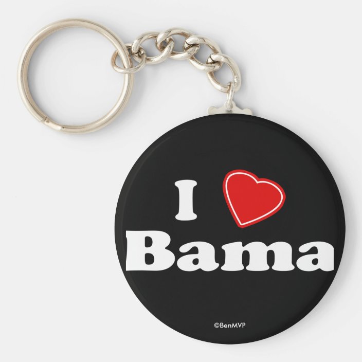 I Love Bama Keychain