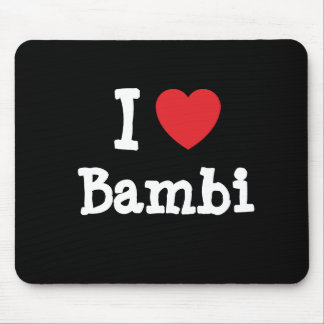 I love Bambi heart T-Shirt Mouse Pad