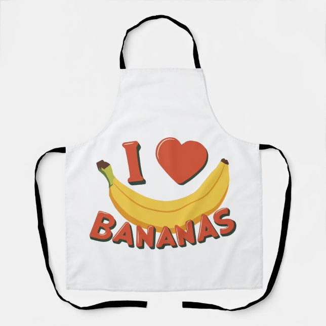 I Love Bananas Apron (Front)