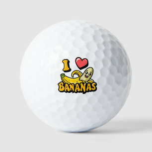 I  Love Bananas Golf Balls