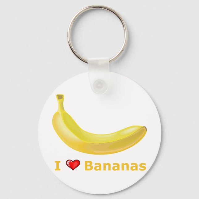 I Love Bananas Keychain (Front)