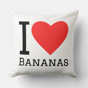 I love bananas throw pillow