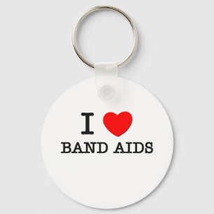 I Love Band Aids Keychain